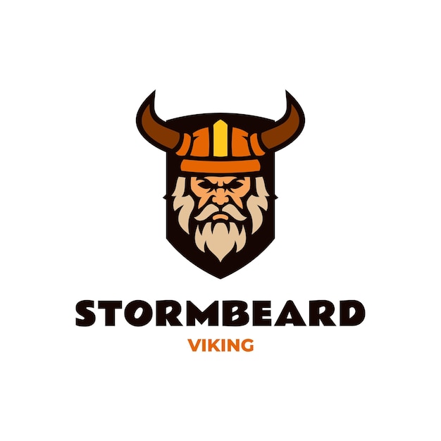 Vector mascot modern viking logo design