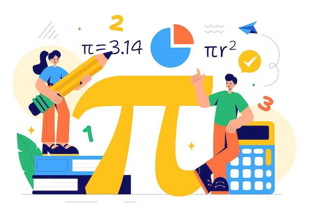 Vector mathematics learning vector illustration featuring school supplies or stationery with mathematical equations formulas and symbols in a background