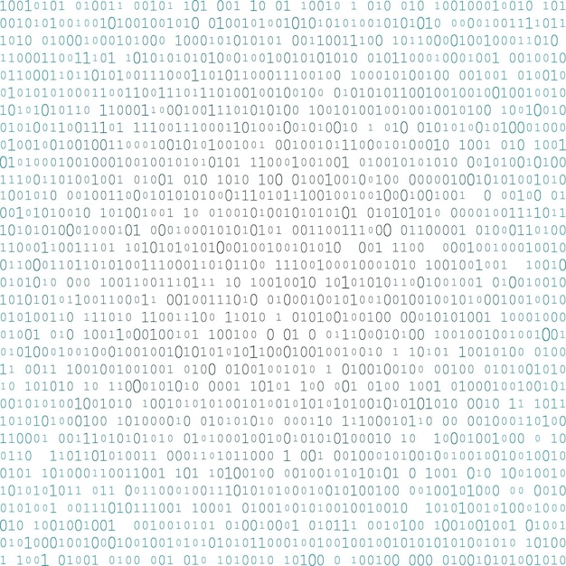 Vector matrix background with numbers on the screen binary code zero one coding data stream