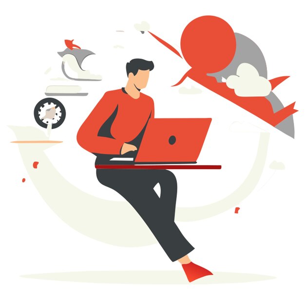 Vector maximizing personal potential vector illustration flat 2