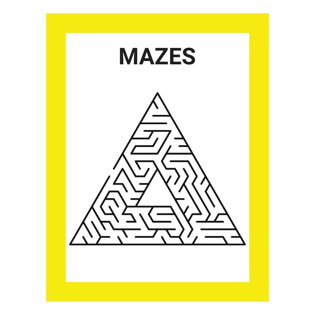 Vector mazes activity page kids ligning