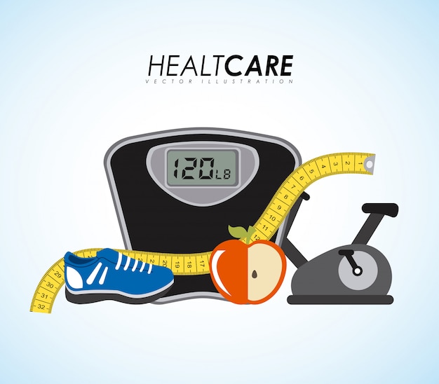 Vector measure design over blue background vector illustration