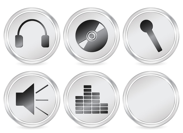 Vector media circle icon 3