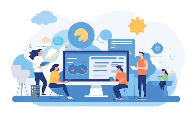 Vector meeting illustration