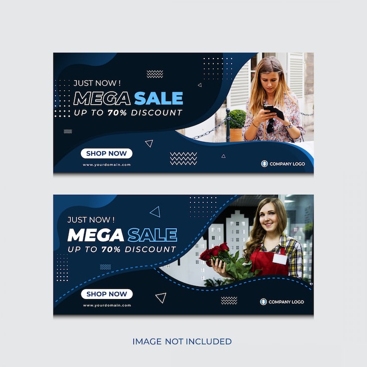Vector mega sale banner template