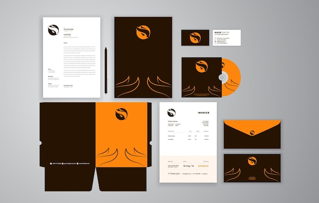 Vector mega set of branding stationery design