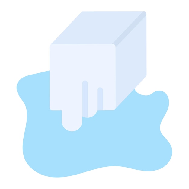 Vector melting ice icon vector image can be used for global warming