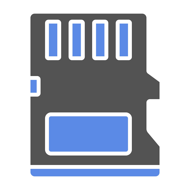 Vector memory card icon style