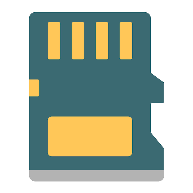 Vector memory card icon style