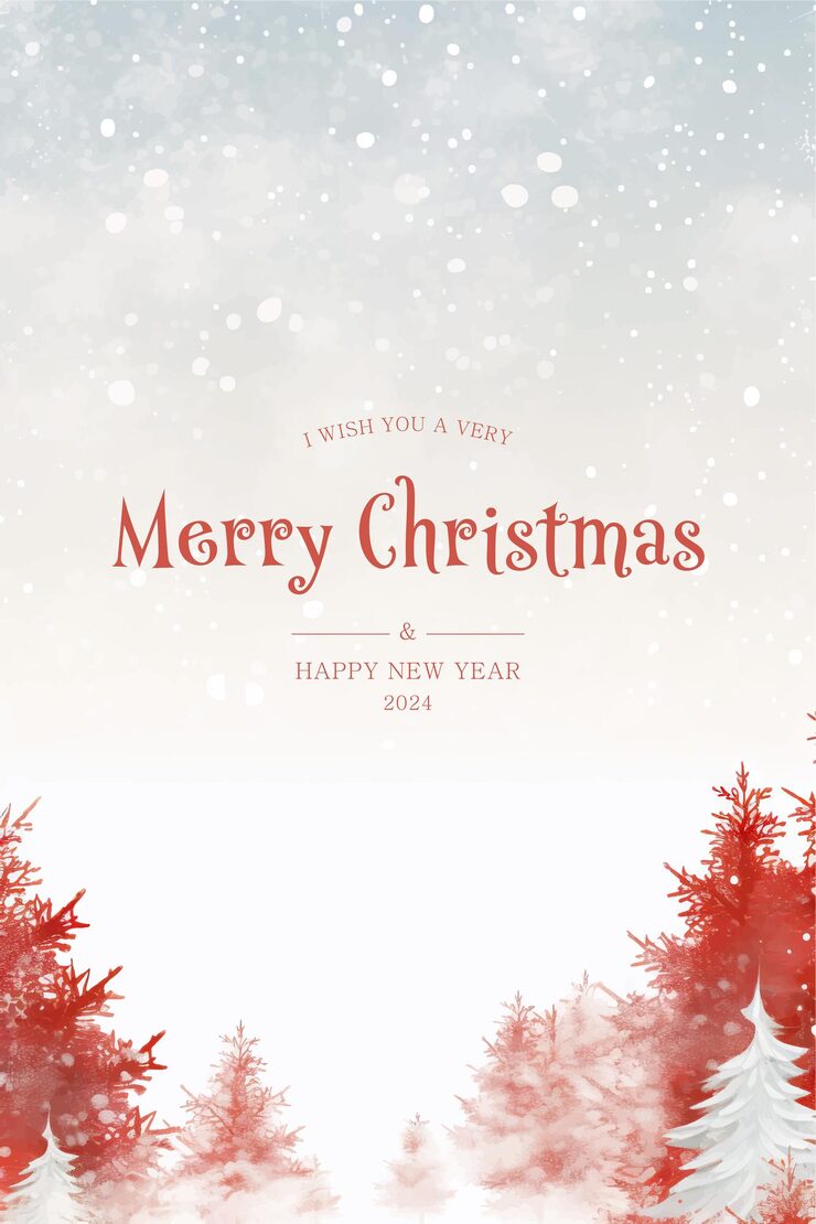 Vector merry christmas and happy new year greeting card