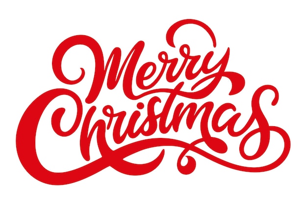 Vector merry christmas typography calligraphy greeting card holiday festival design