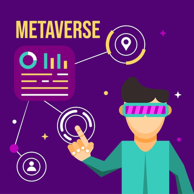 Vector metaverse illustration design