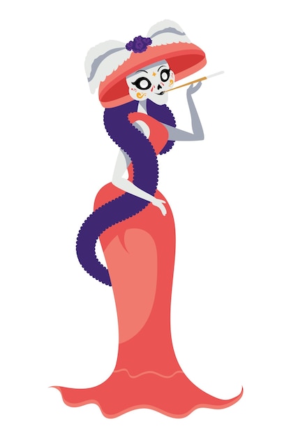 Vector mexican catrina design
