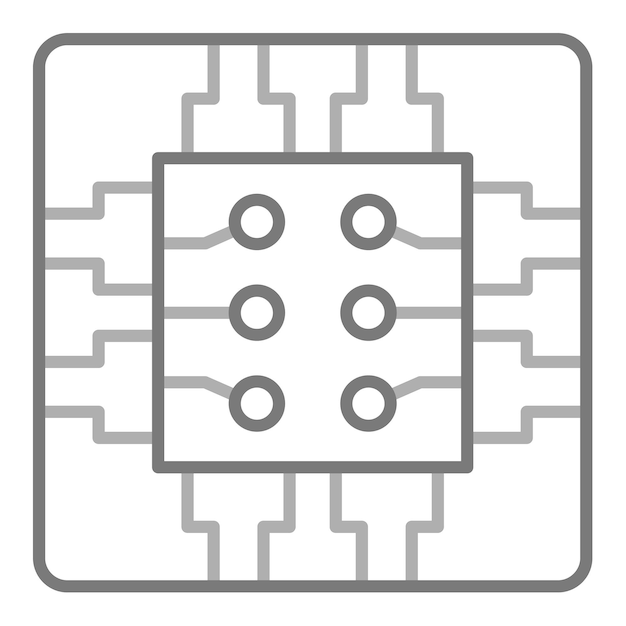 Vector microchip icon
