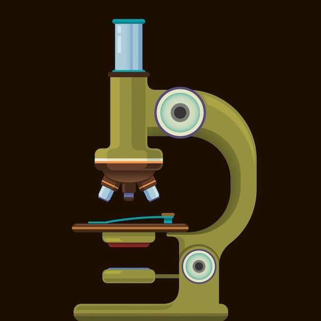 Vector microscope illustration