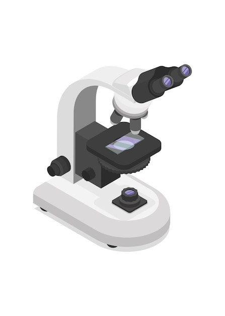 Vector microscope for research stock illustration