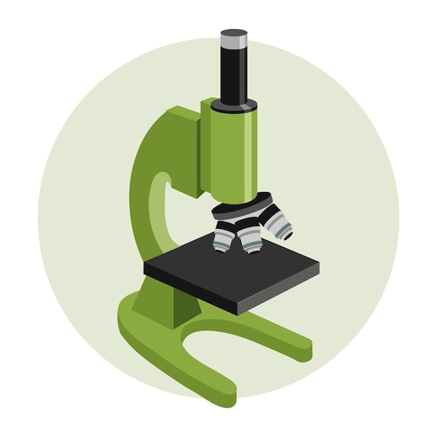 Vector microscope scientific icon design for laboratories illustration vector