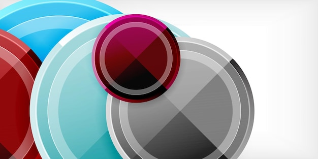 Vector minimal geometric abstract background circle triangle design