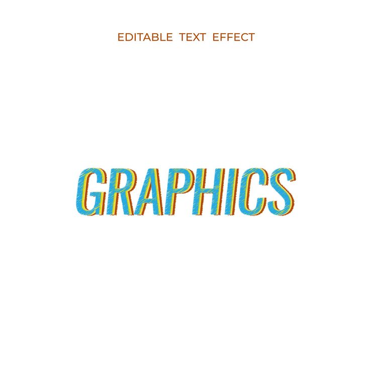 Minimal graphics text effect