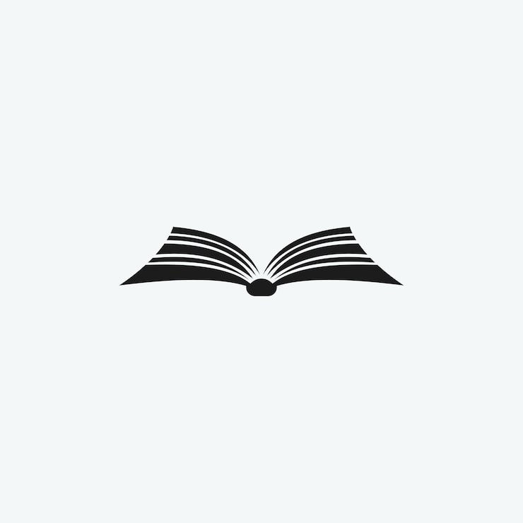 Vector minimal open book logo icon vector illustration book day