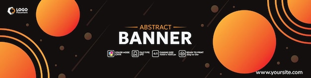 Vector minimalist abstract banner design template with dynamic shapes composition