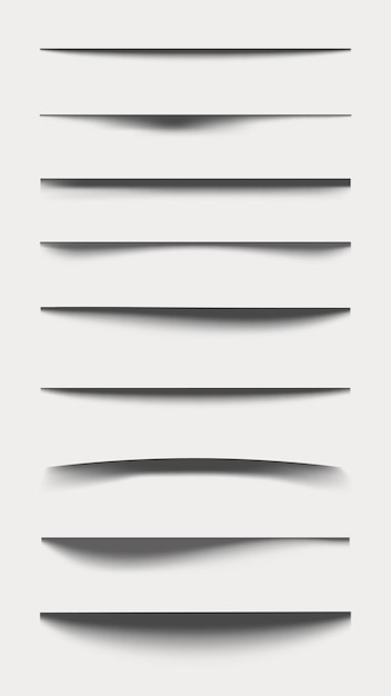 Vector minimalist gradient shadow line set vector