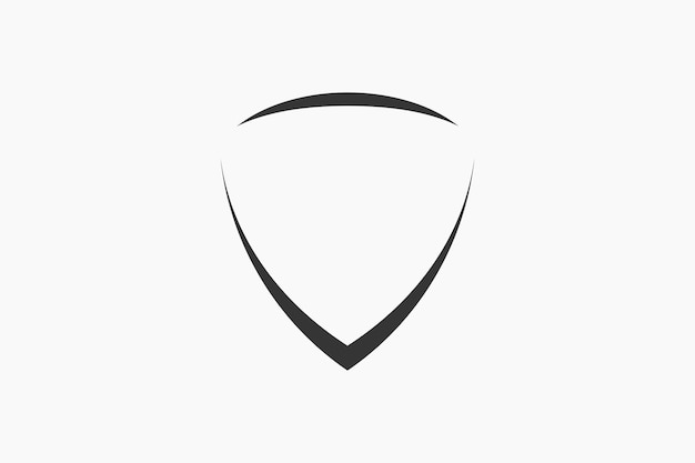 Vector minimalist shiled flat template design