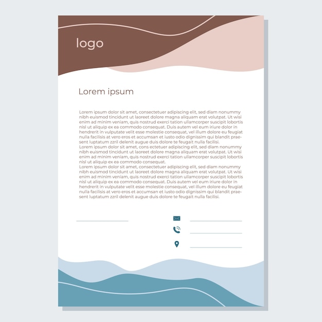 Vector minimalistic design of newsletter template a4 size