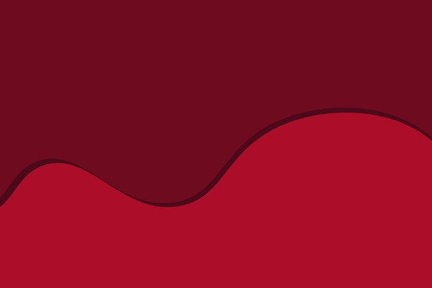 Vector minimalistic wavy red background with smooth curves