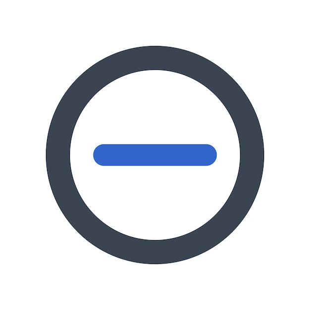 Vector minus sign icon