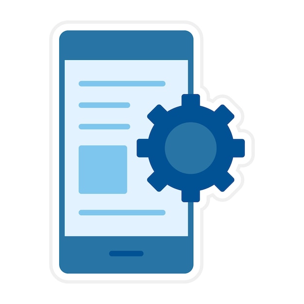 Vector mobile app icon vector image can be used for coding and development