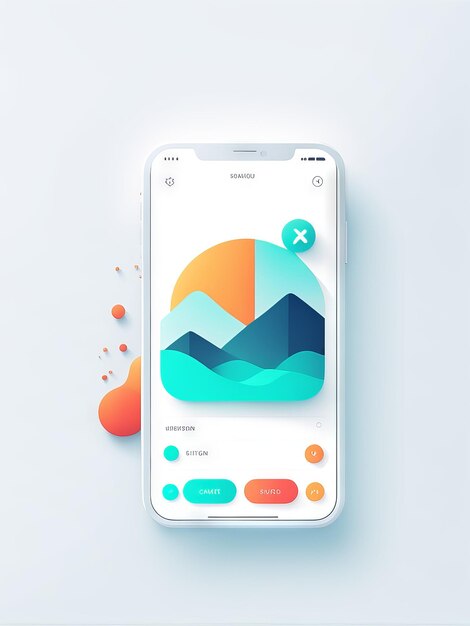 Vector mobile app interface with smartphone ui ux for website or app application user interfacemobi