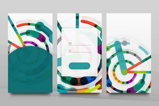 Vector mobile background ui