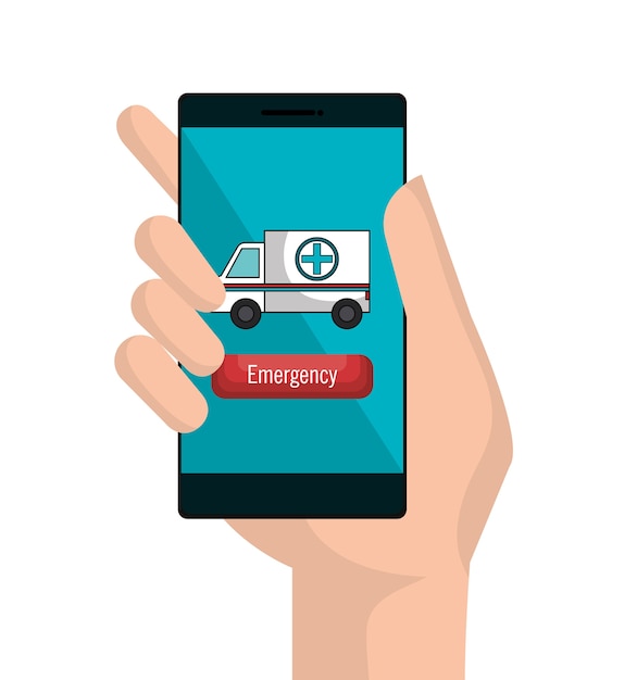 Vector mobile health technology icon vector illustration design