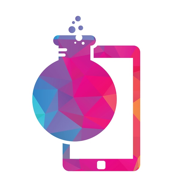 Vector mobile lab logo template design