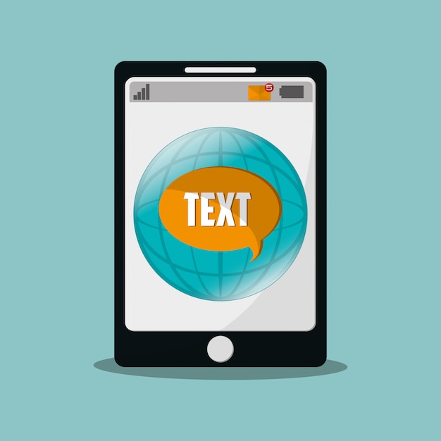 Vector mobile phone messaging image 