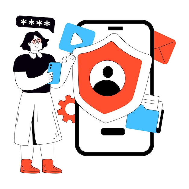 Vector mobile security and data protection with smartphone shield