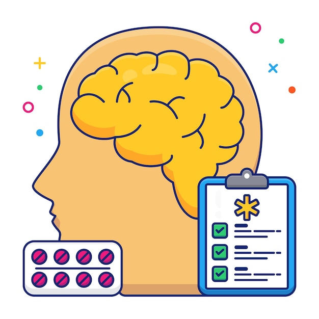 Vector moden design icon of brain