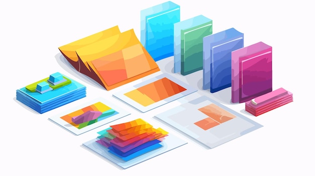 Vector modern 3d flat vector design isolated on white background