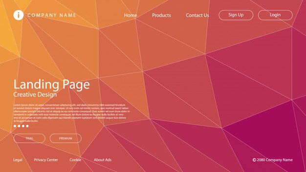 Vector modern abstract background with gradient colors using triangle mosaic elements.