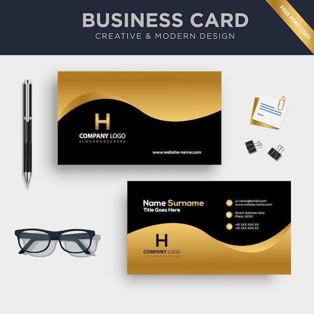 Vector modern business card template design