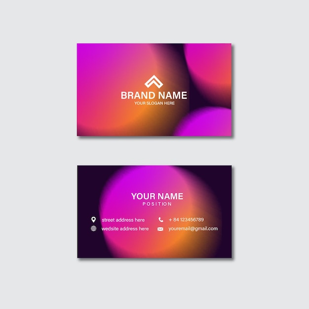 Vector modern business card template with abstract background
