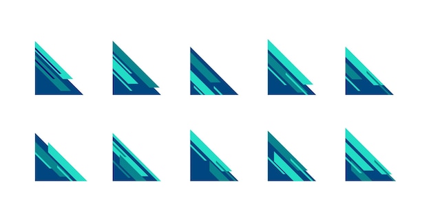 Vector modern business geometric corner