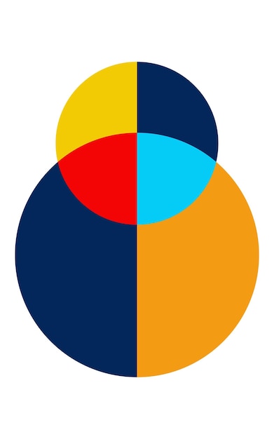 Vector modern circle in bauhaus style for wall art