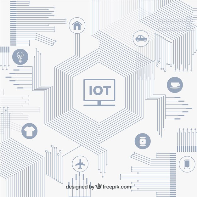 Vector modern circuit and connectivity background