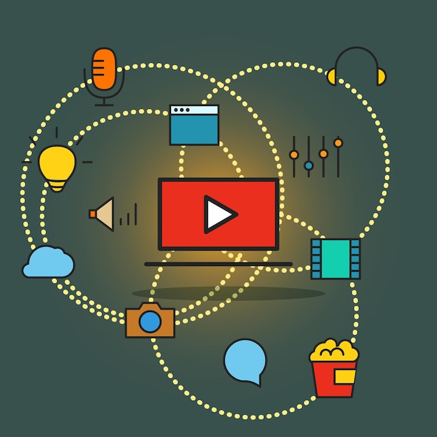 Vector modern communication scheme flat design concept