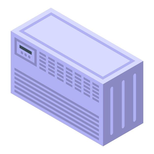 Vector modern conditioner providing cool airflow during summer heatwave