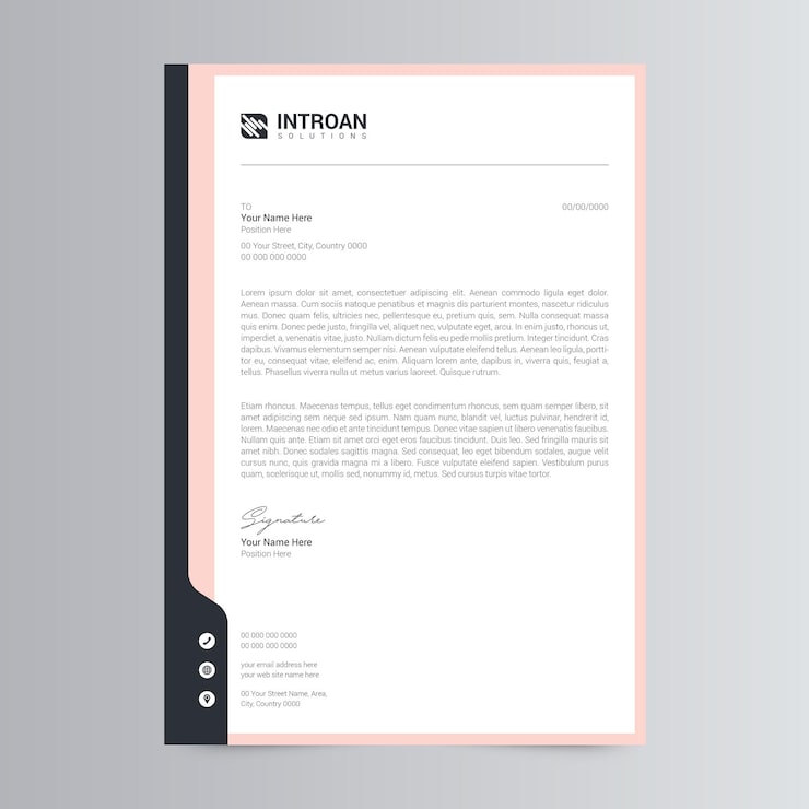 Vector modern and corporate letterhead template