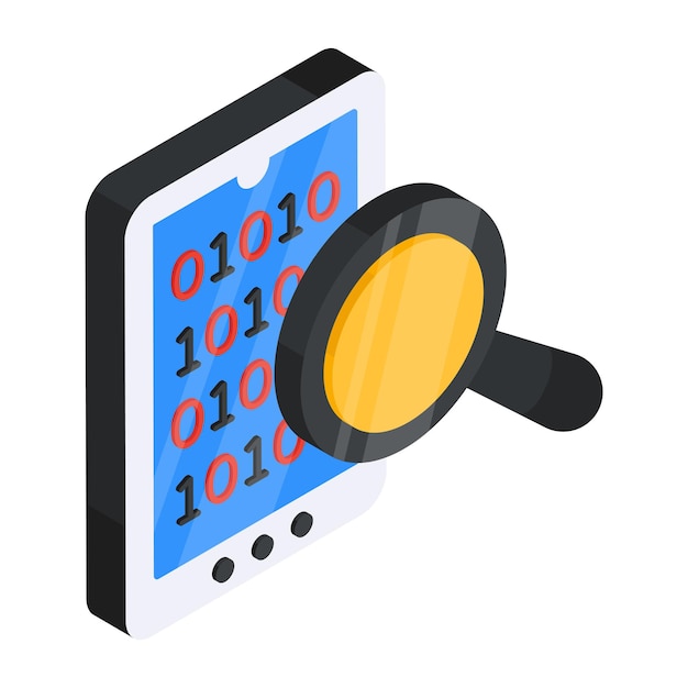 Vector modern design icon of binary data analytics
