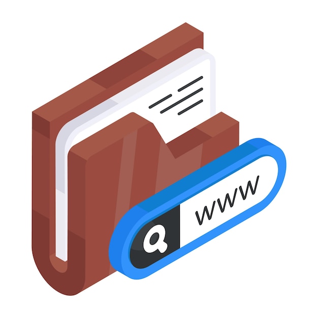Vector modern design icon of search folder